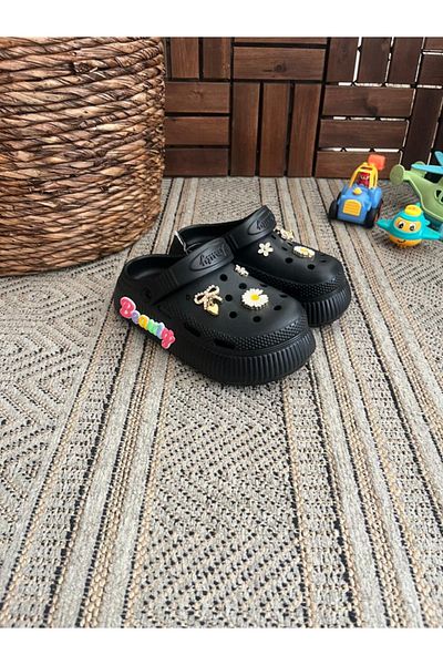 Behtah Kundura Girl's Closed Front Daily Sandals Non-Slip Thick High Sole Stone Slippers 6 Pieces Ornamental Gift