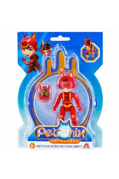 Harika Kanatlar Petronix Animal Defenders Moving Mini Figure with Backpack Matt