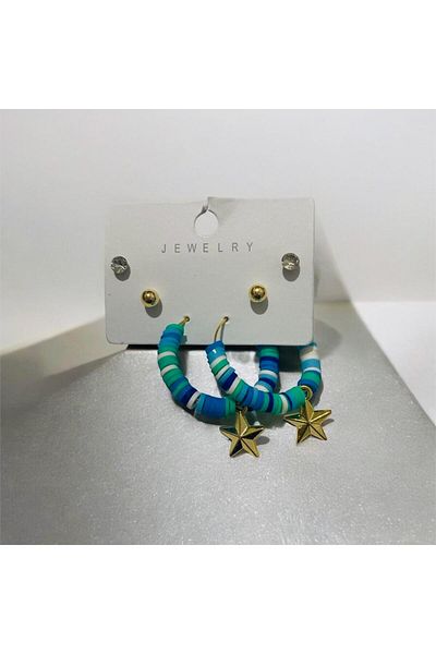 Strahlen Summer Colorful Hoop Earrings