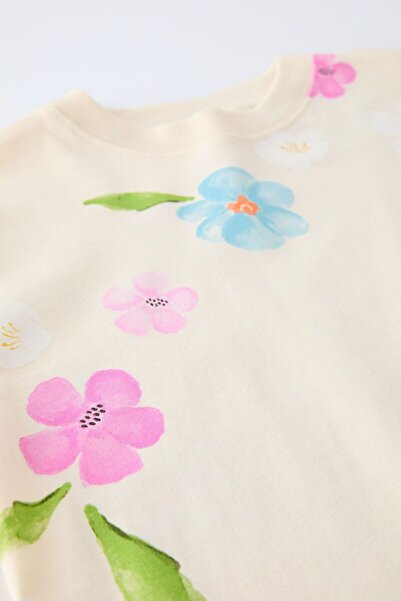 GAistKids Κοριτσίστικο μπλουζάκι με στάμπα λουλουδιών