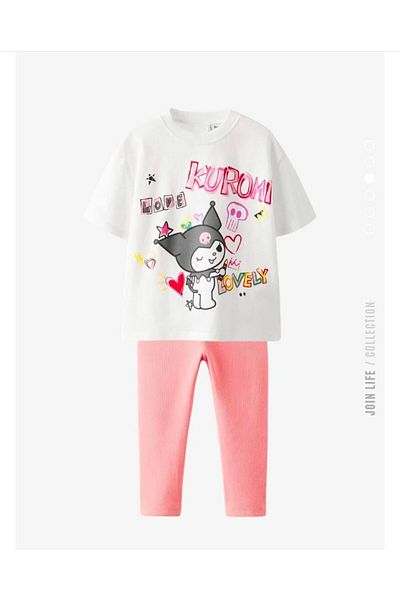 GAistKids Set de sus și de jos cu imprimeu Kuromi pentru fete