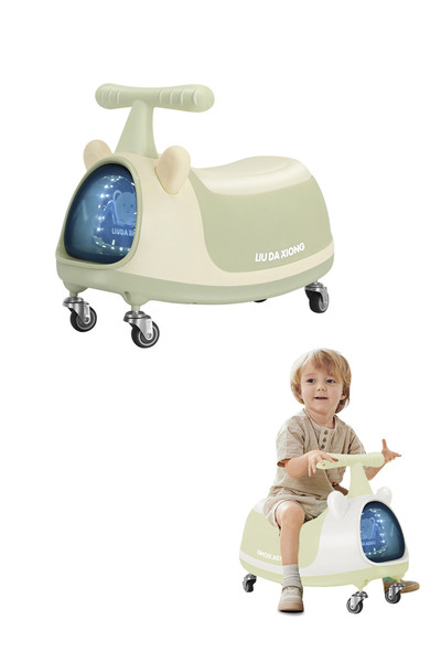 Ma Baby دراجة توازن للأطفال، مشاية بأربع عجلات، سيارة للأطفال مع موسيقى وإضاءة