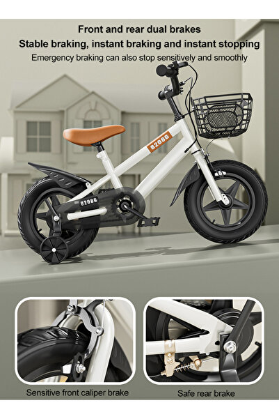 Ma Baby 16 inch Bicycle for Kids, with Training Wheel and Adjustable Seat,  for 2-8 Years Boy and Girls