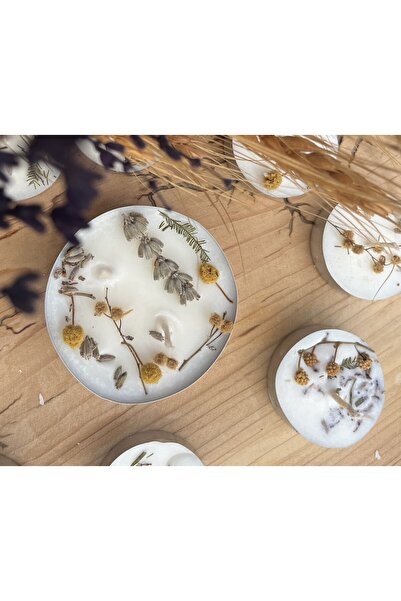 %100 Doğal Tealight Soya Mum - 40 gr Büyük Boy | 5 Adet