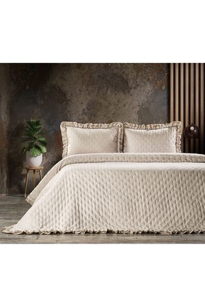 ZEBRACASA LIMA BEJ TEK KİŞİLİK YATAK ÖRTÜSÜ SETİ