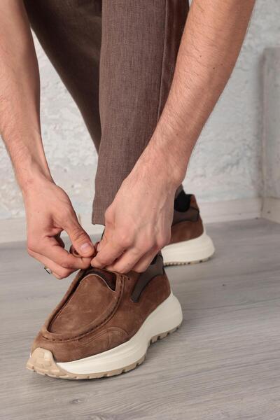 Byterre Tirano Genuine Leather Handmade Gray Men's Casual Shoes