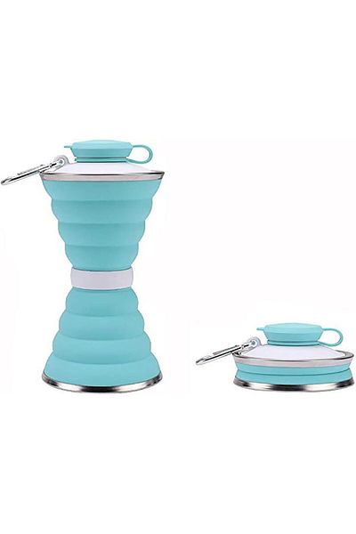 COOYA Collapsible Water Bottle, Reusable, Leak-Proof, Food-Grade Silicone, BPA-Free, Heat & Cold Resistant