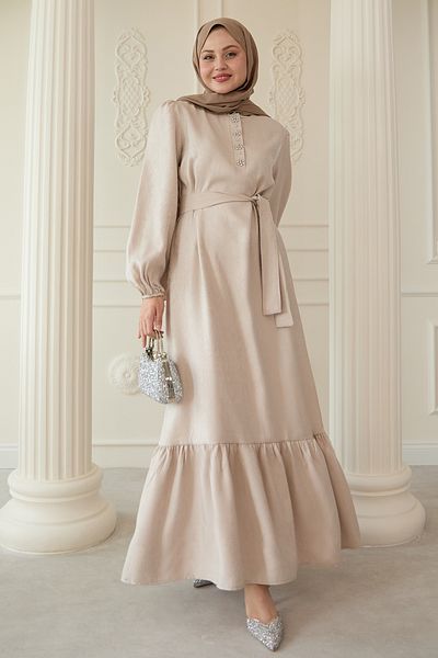 InStyle Rochie jacquard de piatră cu detaliu de piatră