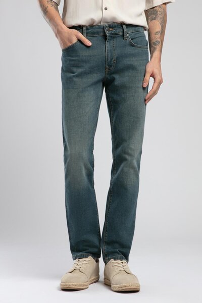 Lee Cooper Jagger Erkek Slım Straıght Dar Kesim Normal Bel Düz Paça Jean Pantolon Yeşil