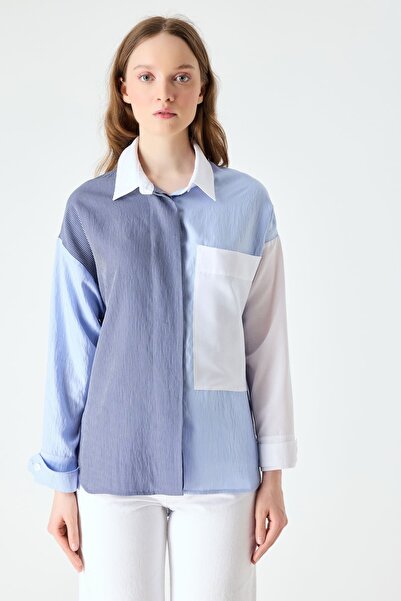 FEVER Çift renk çizgili gömlek