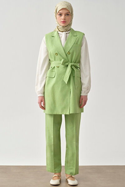 Tuğba Bol Paça Pantolon - Açık Yeşil