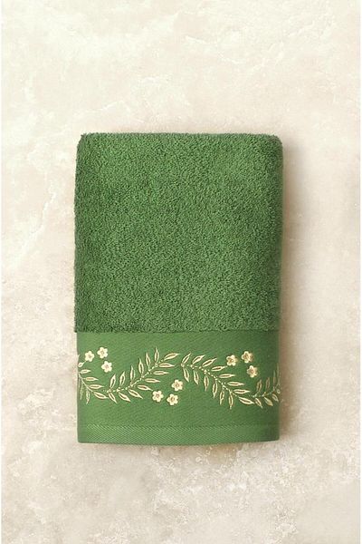 Ellia Soft VIRIDIS 50x100 см - 100% памук, ултра мека и силно абсорбираща кърпа за лице - първокласно качество