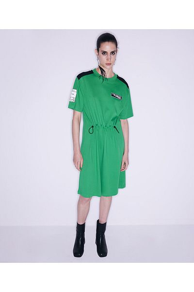 Twist Combed Cotton Patch Dress