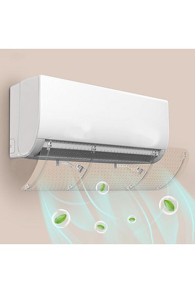 COOYA Baffle, Air Conditioner Deflector Adjustable 60-90cm, Universal Fit, Easy Installair Transparent