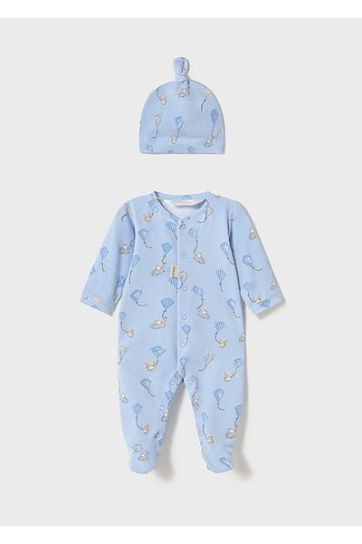 MAYORAL Set-Long Jumpsuit and Cap Blue