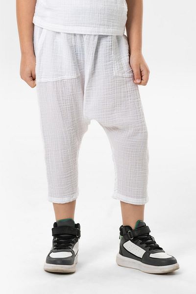 Eliş Şile Bezi Western Summer Muslin Boy Shalwar White Byz
