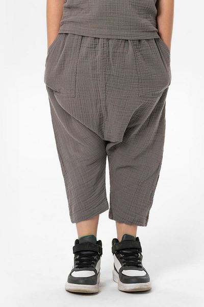 Eliş Şile Bezi Western Summer Muslin Boy Shalwar Gray Gray