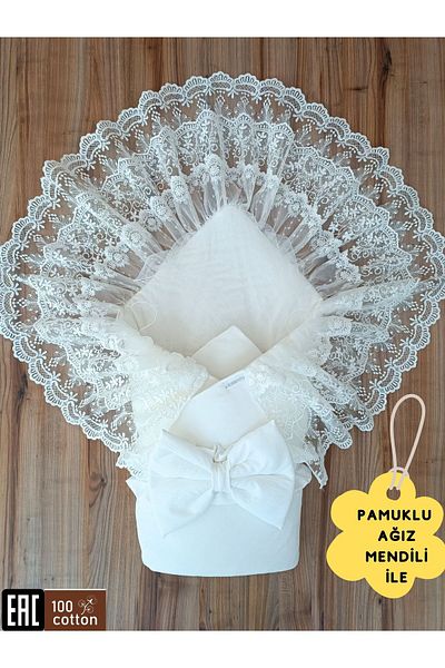 Tomuycuk Lacy Baby Blanket 100% Cotton Natural Organic Sleeping Swaddle Gift Newborn Mevlütlük
