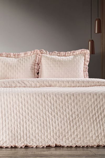 ZEBRA CASA Lima Double Bedspread / Powder