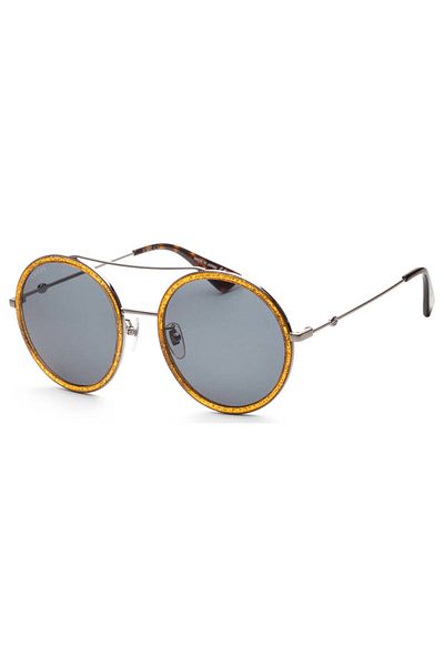 Gucci Women's Silver Round Sunglasses