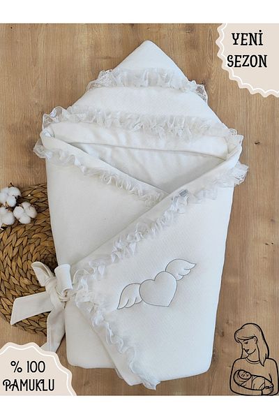 Tomuycuk Baby Blanket Outer Swaddle Seasonal Baby Swaddle 100% Cotton Hospital Exit Newborn Gift