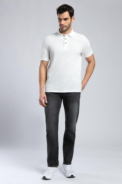 Lee Cooper Ανδρικό μπλουζάκι με γιακά πόλο εκρού