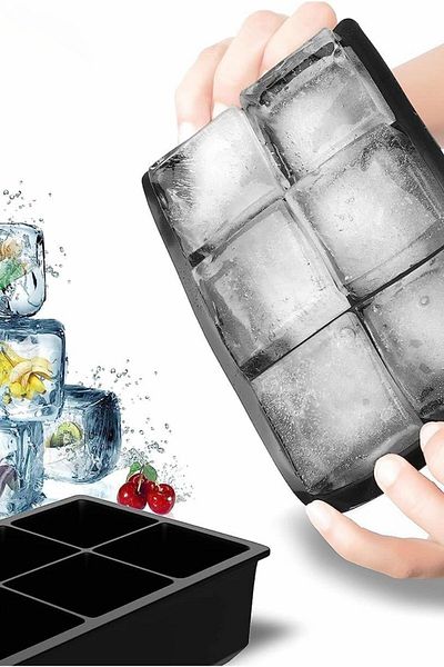 Buffer ®   6-Piece XL Cube Shaped Silicone Easy Release Ice Mold