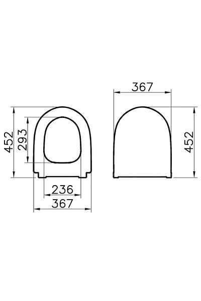 VitrA Capac WC slim, inchidere lenta soft close, alb