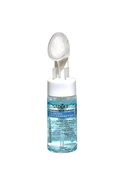 SADOER Hydrating Foaming Facial Wash with Daily Cleansing Brush with Hyaluronic Acid 125ml