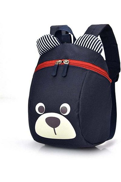 COOYA Bear Toddler Backpack, Cool Cute Cartoon Daypack with Leash, for Age 1-2Y Kids(Blue)