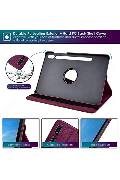 m.tk moveteck Galaxy S9 Fe/S10 Fe/S10 Lite 10.9 Inch Tablet Case 360 Rotating Cover with Stand Full Protection and Pen Set