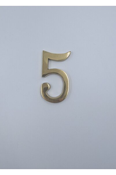 Kalender Döküm رقم باب رقم نحاسي 8 سم رقم: 5