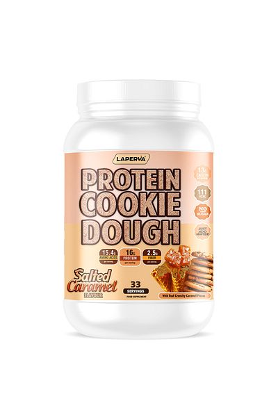 Laperva Cookie Dough, Salted Caramel, 2.2 LB, High-Quality Protein Source