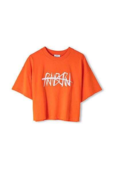 Twist Crop T-Shirt - Embroidered