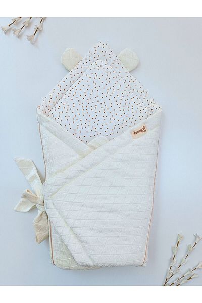 Tomuycuk Ecru Natural Organic Baby Blanket - Girl, Boy, Sleep and Hospital Newborn Seasonal