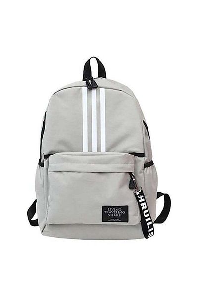 COOYA Zipper Bookbags, Adjustable Shoulder Straps, Waterproof,  Lightweight Travel Rucksack(Gray)