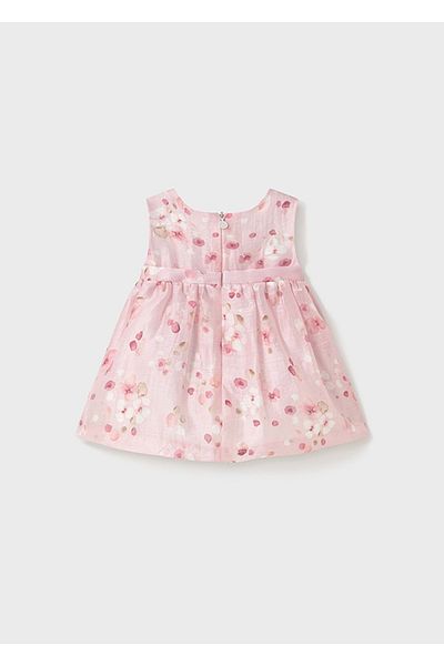 MAYORAL Baby Girl Pastoral Cherry Branch Linen Full Cotton Dress Powder L25Y1863