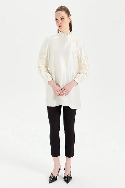 Gold Moda Renk Tesettür White Tunic