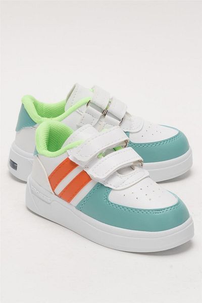 Liger Lighted Unisex Comfortable Lightweight Children's Sports Shoes White - Orange