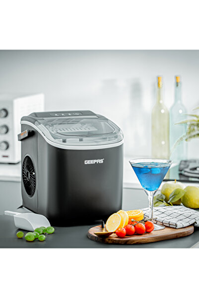 Geepas صانعة ثلج أوتوماتيكية محمولة، 12 كجم مكعبات ثلج في 24 ساعة، سعة حاوية ...