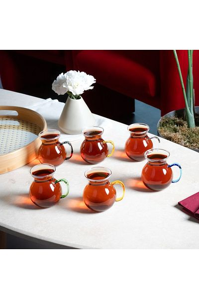Perotti Keyf-I Ala 6-Piece Tea Cup with Handle - Transparent