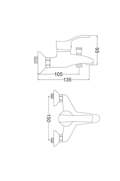 GMS Akd103 Model Mediterranean Mix Bathroom Faucet