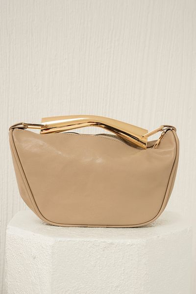 LAMİNTA Γυναικεία τσάντα Abella Mink Gold Handle