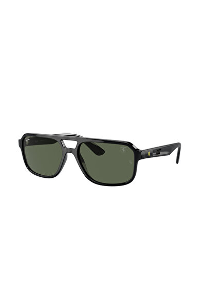 Ray-Ban FERRARI RB4414M (F683/71) 58 | Unisex Siyah Güneş Gözlüğü