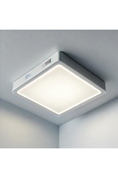 ga gözde aydınlatma Tavana Sıfır Kare Led Panel Lamba Glop Aplik Armatür Avize 6500k Beyaz Renk Koridor Balkon Hol 16*16