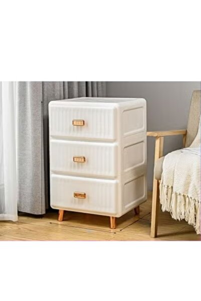 MAAS 3-Tier Storage Drawer Cabinet White/Grey 40x445x69 cm