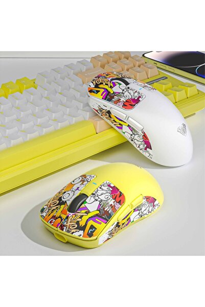 Aula ماوس ألعاب لاسلكي خفيف الوزن SC680 ثلاثي الوضع 26000 نقطة في البوصة ماوس لاسلكي قابل لإعادة الشحن