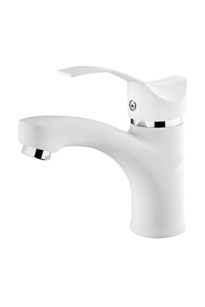 GMS Mediterranean White Chrome Sink Faucet Mixer Akd400K Double Entry