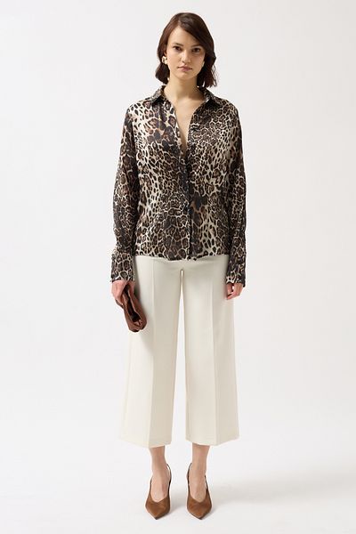 Black Fashion LEOPARD PATTERN SHIRT