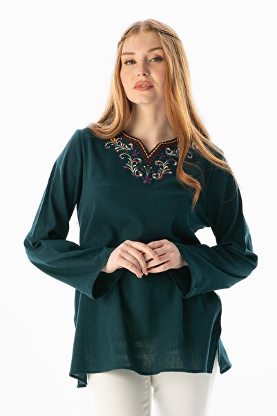 Eliş Şile Bezi Large Size Long Sleeve Sile Cloth Rainbow Embroidery Detailed ...